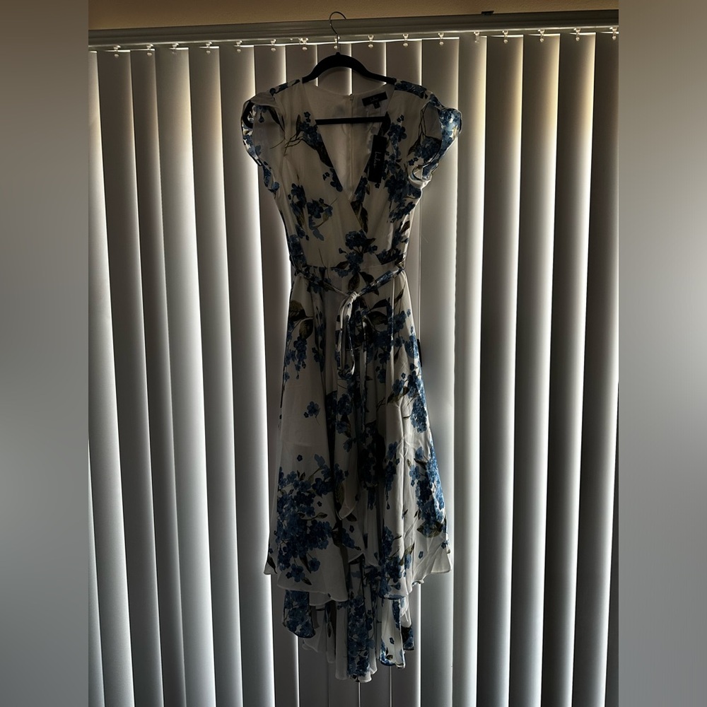 Lulu's Blue Floral High Low Dress - Picture 2 of 8